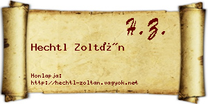 Hechtl Zoltán névjegykártya